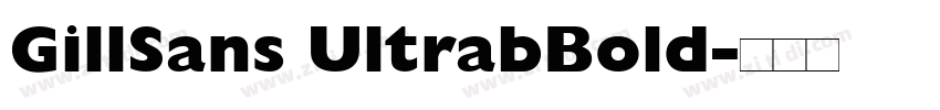 GillSans UltrabBold字体转换